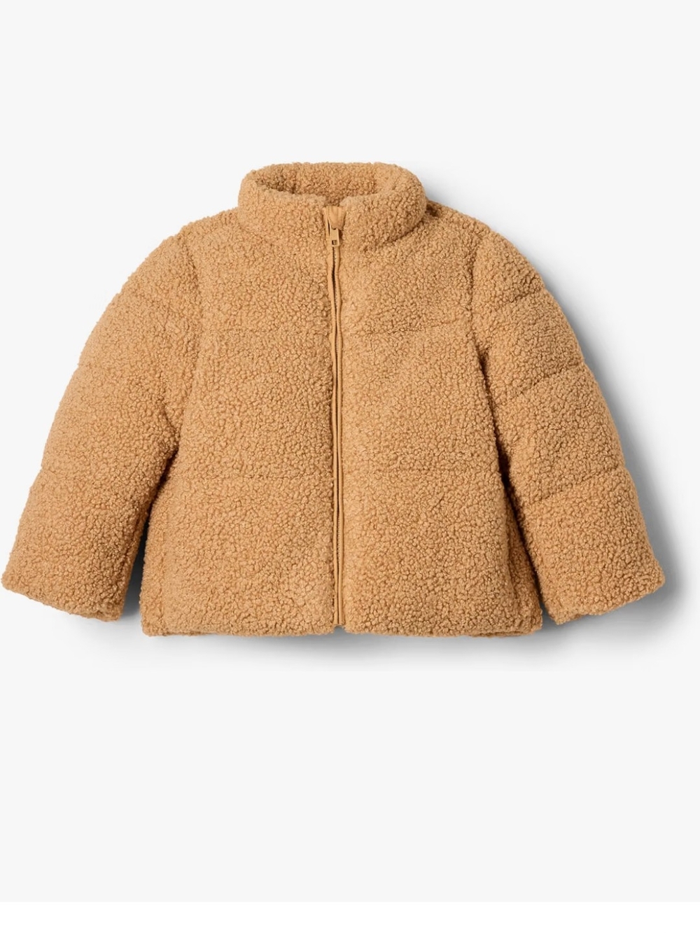 Amazon Essentials Kids Teddy Puffer Jacket in Camel 4T